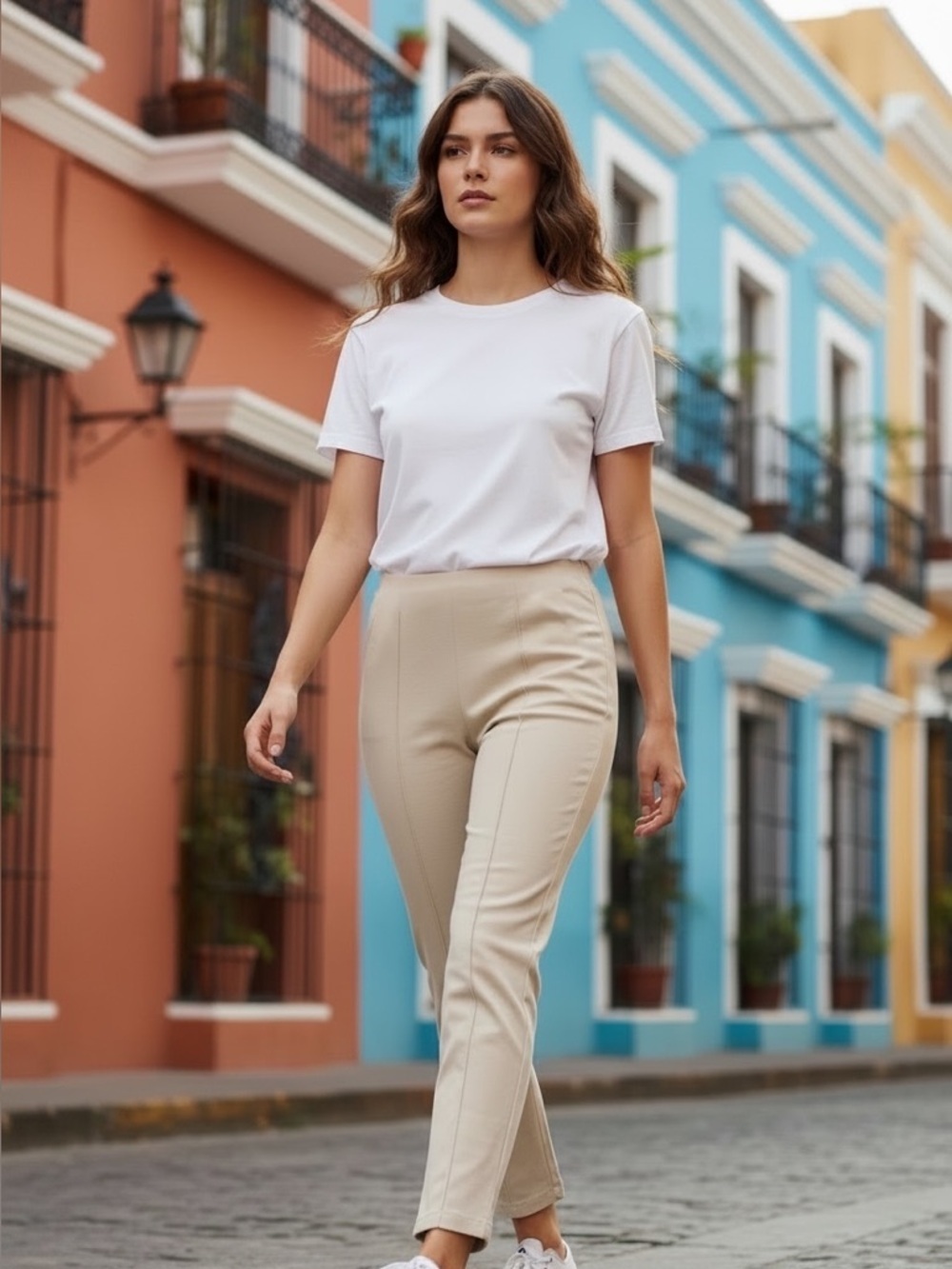 Forever 21 front seam neutral pants m